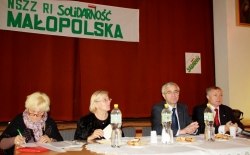 II Zjazd Wojewódzki NSZZ RI SOLIDARNOŚĆ woj. małopolskiego w Limanowej 23.10.2011
