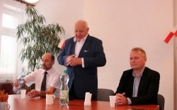 Spotkanie z Posłem na Sejm RP Michałem Wojtkiewiczem w świetlicy Rejonowej Spółdzielni Mieszkaniowej w Limanowej przy ul. Jana Pawła II 19, 29.06.2014