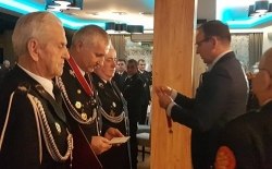 Spotkanie poświęcone podsumowaniu działalności Straży Pożarnych w Powiecie Limanowskim w roku 2017 połączone z tradycyjnym opłatkiem strażackim; Limanowa,  15.12.2017r.