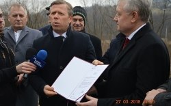 Promesa na odbudowę Mostu przy ul. Michała Dudka; Limanowa, 27.03.2018r.