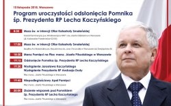 Zaproszenie - Uroczystość odsłonięcia Pomnika Prezydenta L. Kaczyńskiego