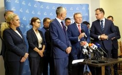 Konferencja z udziałem kandydatów PiS w Nowym Sączu, 18.09.2019r.